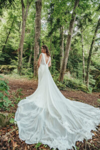 Robe de mariée bohème fluide amovible couture haute-loire