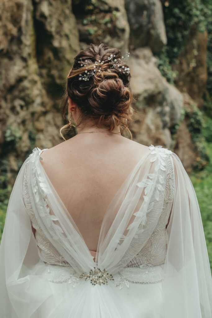 ALTERAVITA Couture Dos nu robe de mariée traine amovible dos nu