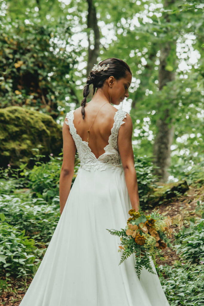 Détails dos robe bohème chic Haute-Loire